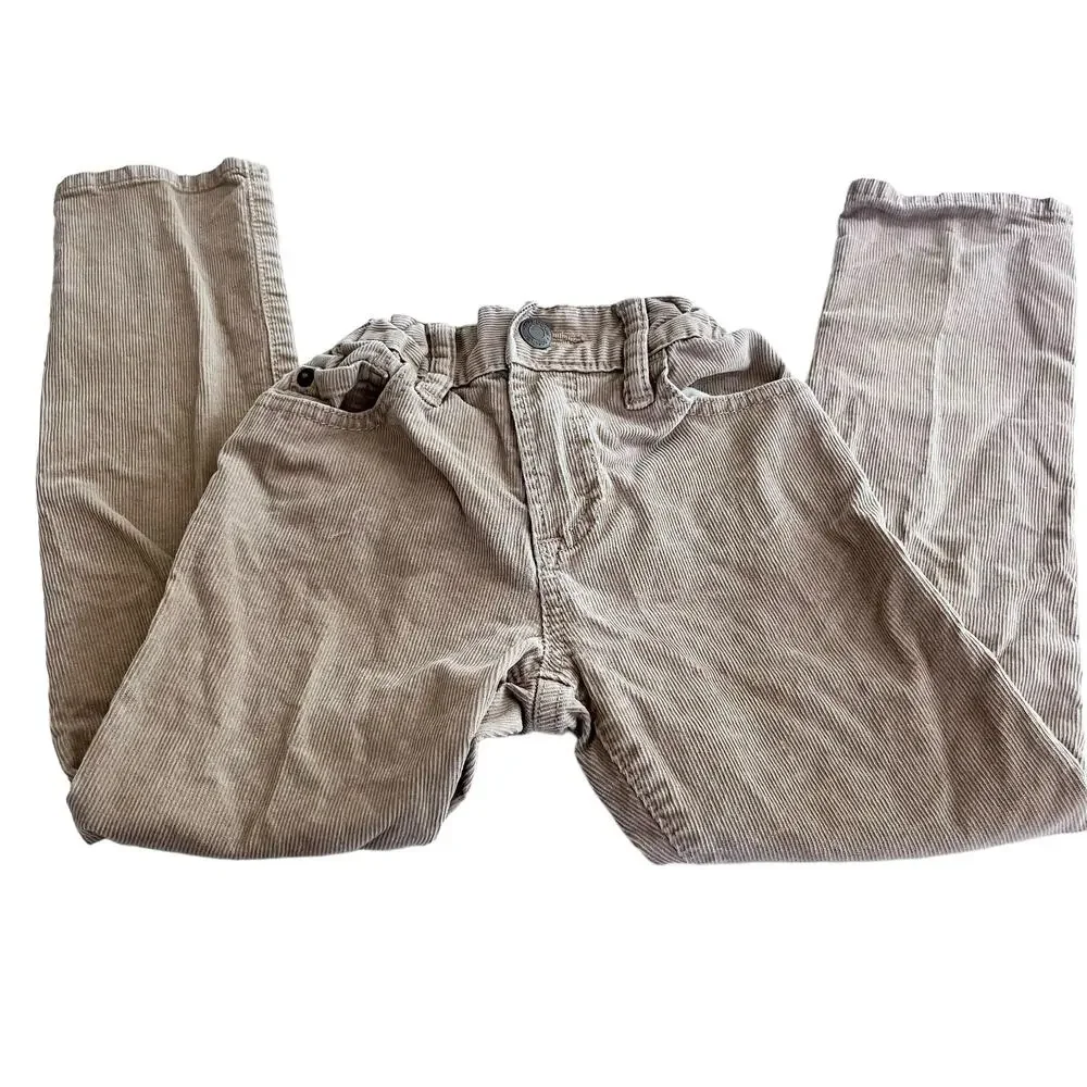 GAP boys tan khaki corduroy pants 6 regular slim